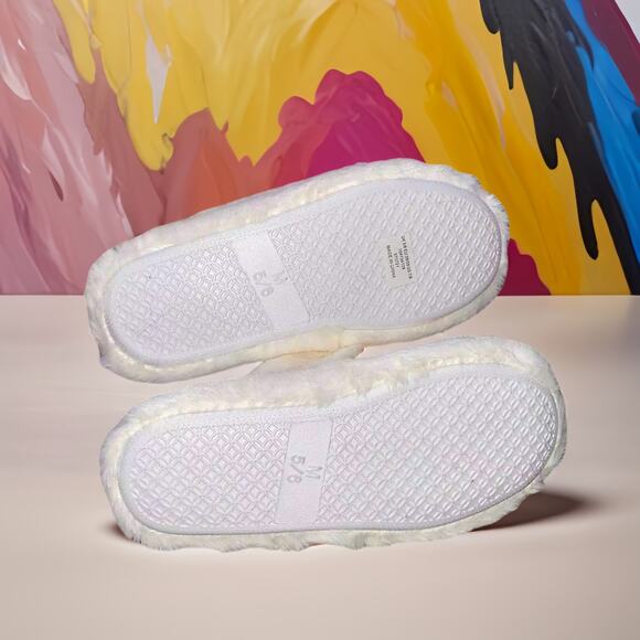 NEW 5-6 Urban Outfitters Vegan Suede Brown Flatform Platform Shearling Slippers - Picture 4 of 4